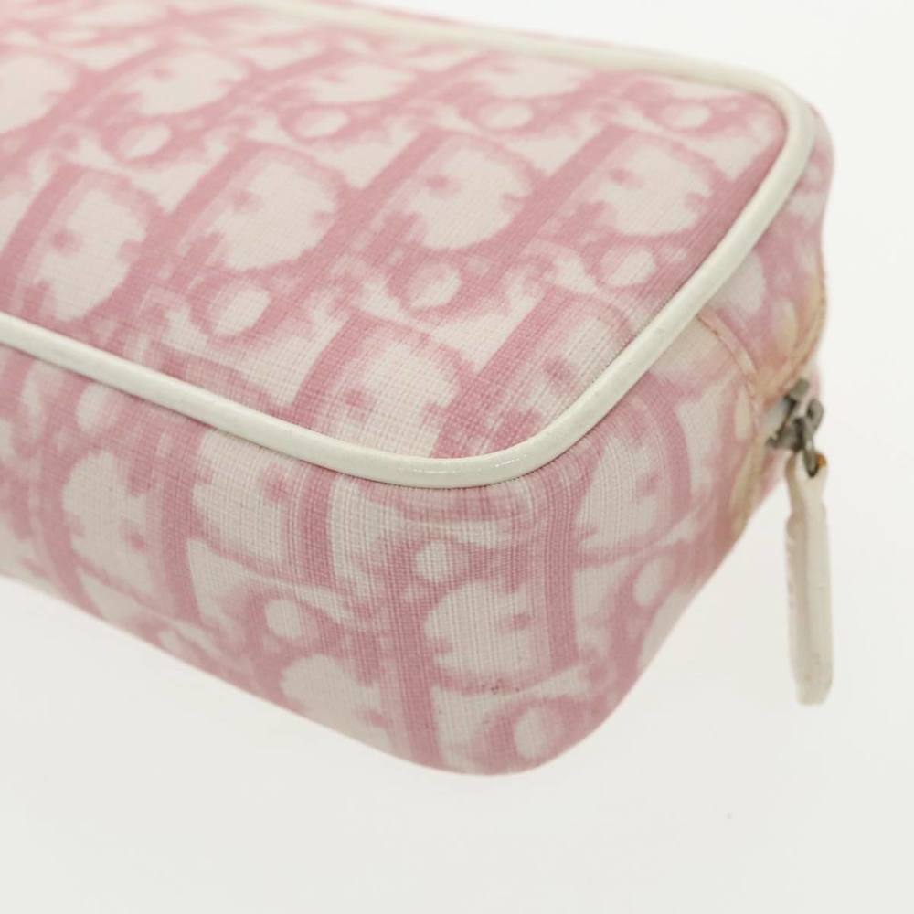 Christian Dior Trotter Canvas Pouch Pink Silver Auth hk1748 - Picture 16 of 16